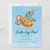 Rocket Bunny's Egg Hunt Einladung (Vorderseite)