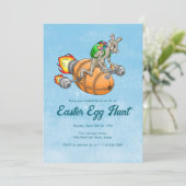 Rocket Bunny's Egg Hunt Einladung (Stehend Vorderseite)