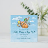 Rocket Bunny's Osterbrunch & Eierjagd Einladung (Stehend Vorderseite)