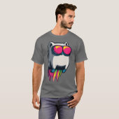 Rocket Cat Cool Futuristic Feline with Neon Goggle T-Shirt (Vorne ganz)