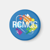 Rocket City Modern Quilt Guild Logo Small Magnet (Vorne)