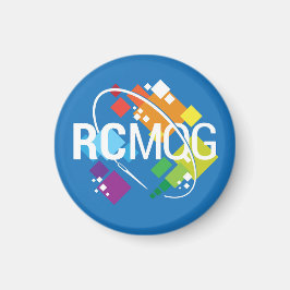 Rocket City Modern Quilt Guild Logo Small Magnet