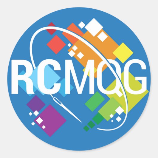 Rocket City Modern Quilt Guild Logo Stickers (L) (Vorderseite)