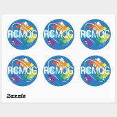 Rocket City Modern Quilt Guild Logo Stickers (L) (Blatt)