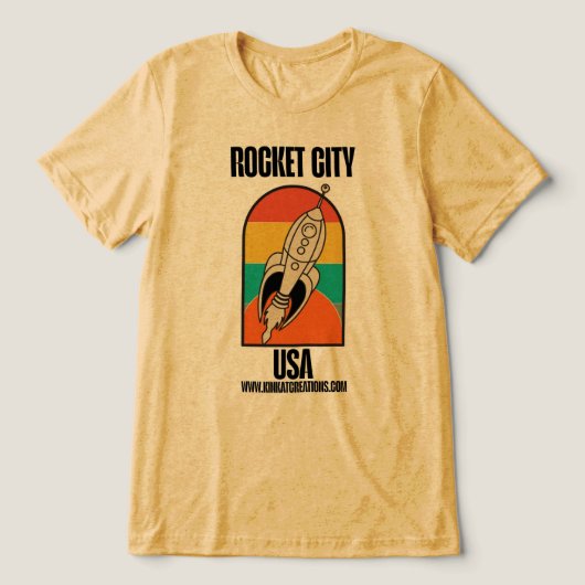 Rocket City USA 1 Tri-Blend Shirt (Design Vorderseite)