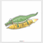 Rocket Crocodile Aufkleber (Blatt)