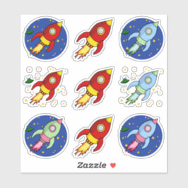 Rocket Custom Cut Stickers Aufkleber