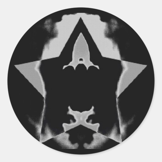 Rocket Design Runder Aufkleber (Vorderseite)