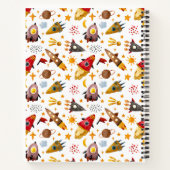 Rocket Dreams Rezeptnotizbuch – Whimsical Space E Notizblock (Rückseite)