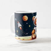 Rocket Dreams Teddy Astronaut Kaffeetasse (Vorderseite Links)