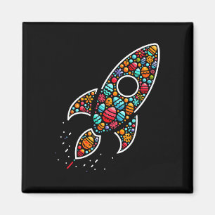 Rocket farbenfrohe Ostereier Kinder Kleinkinder Ju Magnet