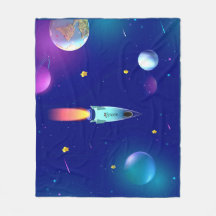 Rocket Fleece Blanket