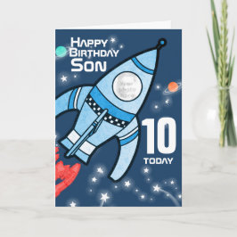 Rocket Foto Son 10. Geburtstagskarte Karte