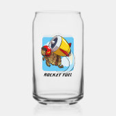Rocket Fuel Funny Flying Jet Tortoise Cartoon Dosenglas (Vorderseite)