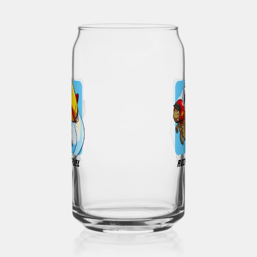 Rocket Fuel Funny Flying Jet Tortoise Cartoon Dosenglas (Links)