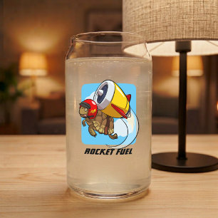 Rocket Fuel Funny Flying Jet Tortoise Cartoon Dosenglas