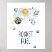 Rocket Fuel Galaxy WeltraumBaby Boy Poster (Vorne)
