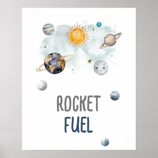 Rocket Fuel Galaxy WeltraumBaby Boy Poster (Vorne)