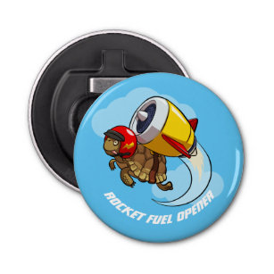 Rocket Fuel Opener Jetpack Cartoon Tortoise Flaschenöffner