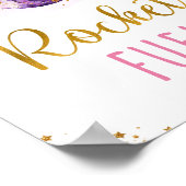 Rocket Fuel Pink Gold Space Geburtstag Poster (Ecke)