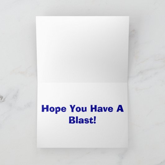 Rocket-Geburtstags-Karte Karte (Innenseite)