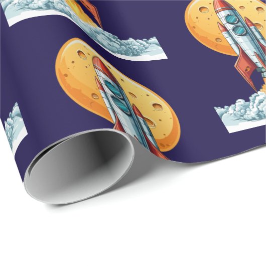rocket geschenkpapier (Rolleneckpunkt)
