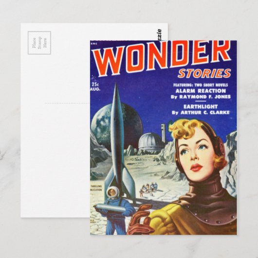 Rocket Girl Postkarte (Vorne/Hinten)