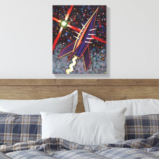 Rocket Guide Star Leinwanddruck (Insitu (Schlafzimmer))