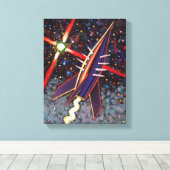 Rocket Guide Star Leinwanddruck (Insitu (Holzboden))
