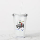 Rocket Hippo Acryltrinkbecher (Rückseite)