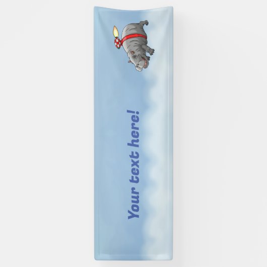 Rocket Hippo Banner (Vertikal)