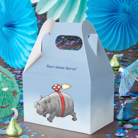 Rocket Hippo Birthday Geschenkschachtel (Party)