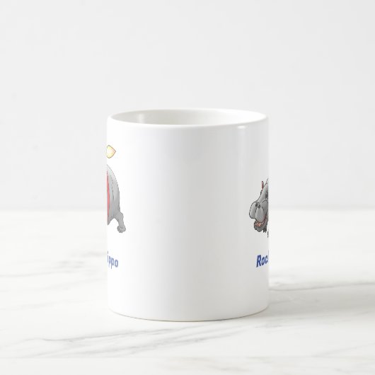 Rocket Hippo Birthday Kaffeetasse (Mittel)