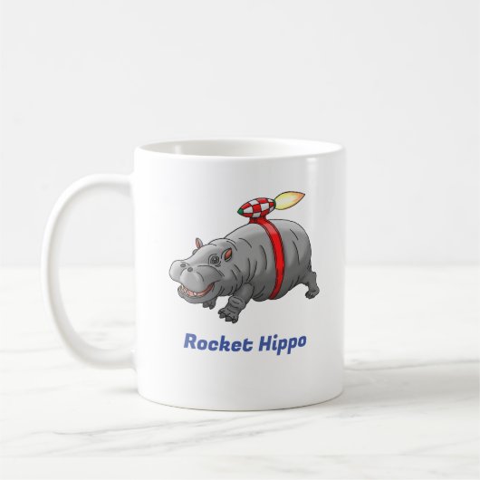 Rocket Hippo Birthday Kaffeetasse (Links)
