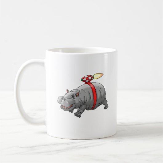 Rocket Hippo Birthday Kaffeetasse (Links)