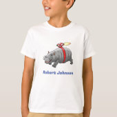 Rocket Hippo Birthday T-Shirt (Vorderseite)