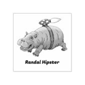 Rocket Hippo Gummistempel (Prägung)