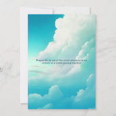 Rocket in Sky Space Thema Geburtstag Einladung (Rückseite)