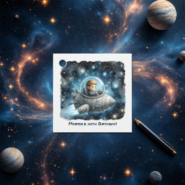 Rocket Kleinkind Space Thema Geburtstagsparty Geschenkanhänger