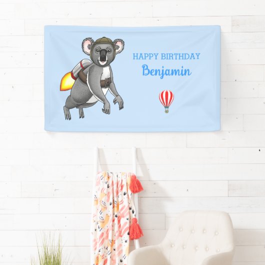 Rocket Koala Bear Banner (Insitu)