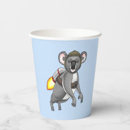 Rocket Koala Bear Pappbecher (Rückseite)