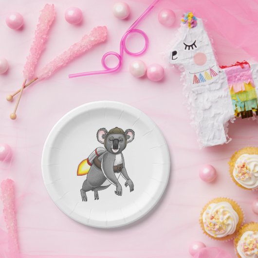 Rocket Koala Bear Pappteller (Party)