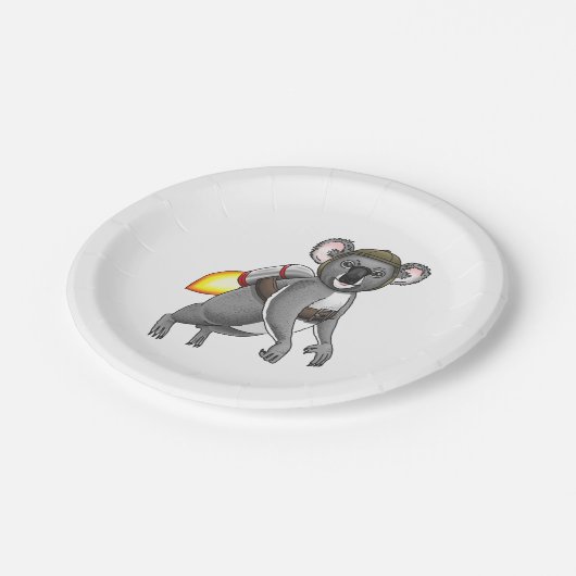 Rocket Koala Bear Pappteller (Schrägansicht)