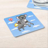 Rocket Koala Bear Rechteckiger Pappuntersetzer (angewinkelt)