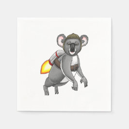 Rocket Koala Bear Serviette