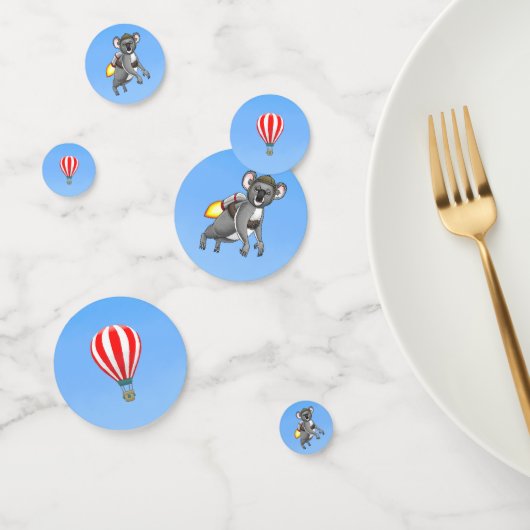 Rocket Koala Birthday Konfetti (Gruppe)