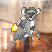 Rocket Koala Fensteraufkleber (Blatt 2)