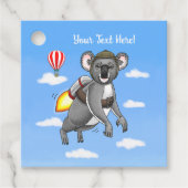 Rocket Koala Geschenkanhänger (Vorderseite)