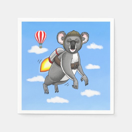 Rocket Koala Serviette (Vorderseite)