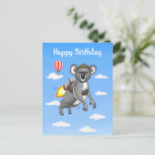 Rocket-Koalas Geburtstag Postkarte (Stehend Vorderseite)